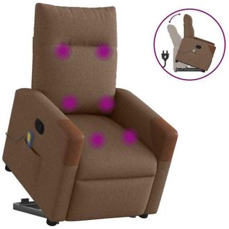 vidaXL Vidaxl - Silla De Masaje Reclinable De Pie De Tela Marr&oacute;n