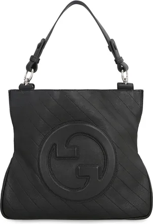 Gucci Womens Blondie Leather Tote Black Lamb Bags