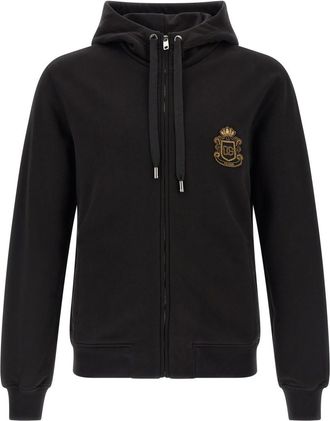 Dolce & Gabbana Black Coat Of Arms Hoodie