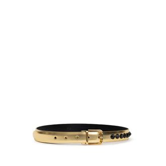 Dolce & Gabbana Gouden Leren Regular Riem