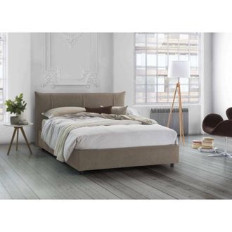 Talamo Italia Talamo Italia - Letto matrimoniale Flavia, Letto contenitore con rivestimento in tessuto, 100% Made in Italy, Apertura frontale, con materasso