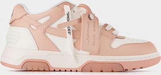 Off-white Womens Slim Out Of Office Sneakers - Off White - Powder/White - Leather - Pink - Size EU 37