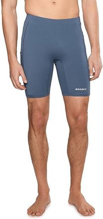Brooks Movement Half Tight Mens Workout Steel Blue : XL, Nylon/Spandex