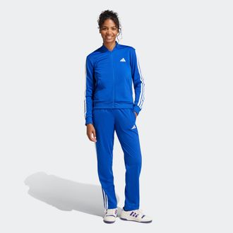 adidas Trainingsanzug ADIDAS SPORTSWEAR W 3S TR TS, Damen, Gr. XXL, blau (royal blau), Obermaterial: 100% Polyester, Sportanz&uuml;ge Trainingsanzug