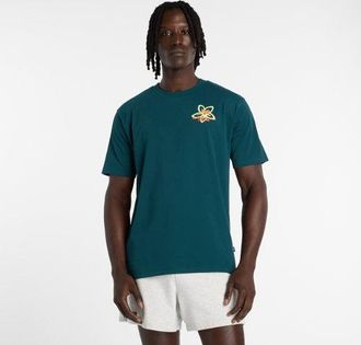 New Balance Mens Boston City Run T-Shirt in Green Polyester, size X-Large