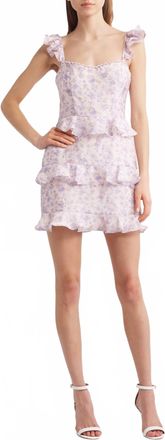 Lulus Bianca Tiered Ruffle Mini Dress In White