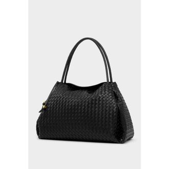 Katie Loxton Nova Hand Woven Large Shoulder Bag in Black at Nordstrom