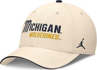 Jordan Brand Mens Jordan Brand Natural Michigan Wolverines 2026 Primetime Swooshflex Hat at Nordstrom, Size Small/medium