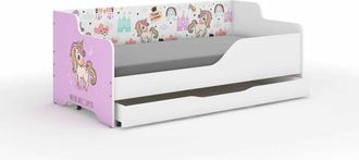 OEM Cama Infantil Lilu 160x80 Unicornio Rosa - Conjunto