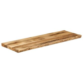 Berkfield Home Table Top Live Edge 140x40x3.8 cm Solid Wood Rough Mango in Brown