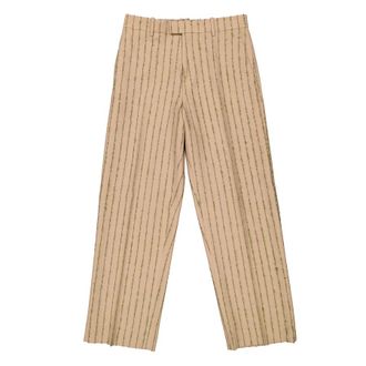 Burberry Striped Wool-Mohair Tailored Trousers, Brand Size 46 (Waist Size 31.1)