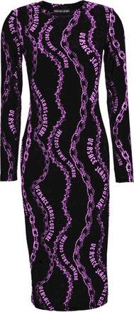 Versace Jeans Couture Jurken - Dames - Casual kleedjes - Zwart - XS - Polyester - Kleedjes