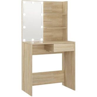 vidaXL Toeletta con led Rovere Sonoma 74,5x40x141 cm - Vidaxl