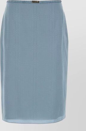 Gucci silk skirt elastic waistband back slit