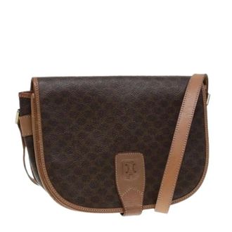 Celine Pre-owned Cross Body Bags, female, Brown, Size: ONE SIZE Pre-owned Vintage saddle flap shoulder bag
