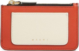 Marni Saffiano leather colour-block wallet - women - Calf Leather - One Size - Blue