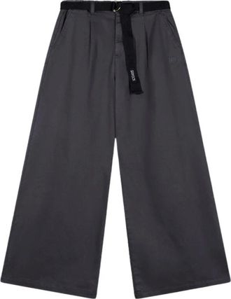 10 Days Wijde broek - Dames - Wijde Broeken - Grijs - 2XS - Katoen - Broeken