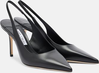 Jimmy Choo London Love leather slingback pumps