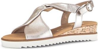 Gabor Ankle Strap Wedge Sandal in Puder at Nordstrom, Size 10.5Us