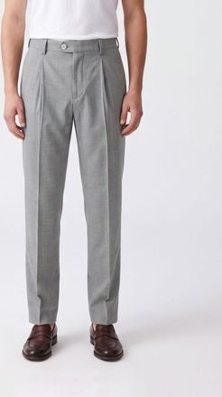 Brunello Cucinelli Pleated Straight-Fit Virgin Wool Chino Trousers