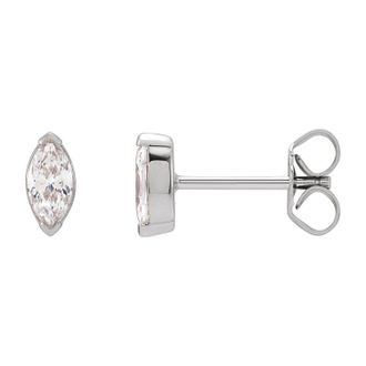 Diamond2Deal 1/3ct Lab-Grown Diamond Stud Earrings Clarity SI, Color G-H, 14k Gold
