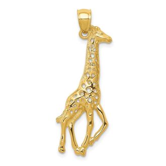 Diamond2Deal 14k Yellow Gold Giraffe Pendant