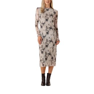 Modstr&ouml;m Kleurrijke Midi Jurk voor Herfst/Winter - Dames - Casual kleedjes - Veelkleurig - XS - Kleedjes