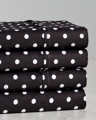 Superior 600 Thread Count Cotton Rich Polka Dot Sheet Set
