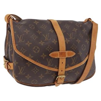 Louis Vuitton Saumur Monogram Canvas Brown Canvas Handbag (Pre-Owned)