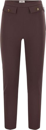 Elisabetta Franchi Double Crepe Trousers