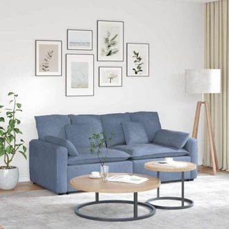 vidaXL Vidaxl - Divano Modulare con Cuscini Blu