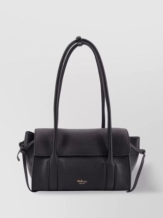 Mulberry leather logo shoulder bag