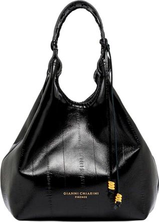 Gianni Chiarini Black Dua Leather Crossbody Bag