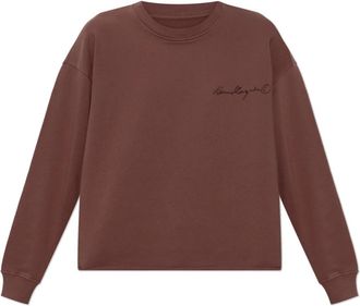 Maison Margiela Sweatshirt met rafelrand - Dames - Sweatshirts - Bruin - S - Katoen - Hoodies & sweatvesten