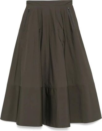 Less Gonna in cotone - Verde