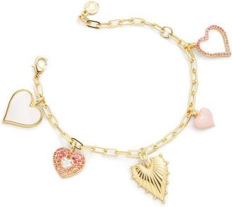 BaubleBar Emelia Charm Bracelet in Pink at Nordstrom