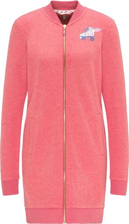 Mymo Lang sweatvest Dames rood melange