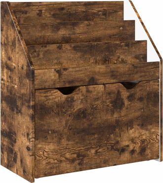 vidaXL Estanter&iacute;a Para Ni&ntilde;os Con Caj&oacute;n Roble Ahumado 60 X 29,5 X 69 Cm Vidaxl