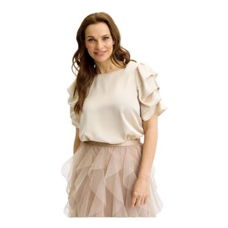 In Front IN Front, Dames, Blouses & Shirts, Beige, Maat: M