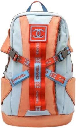 Chanel Vintage, unisex, Veelkleurig, ONE Size, Pre-owned Vintage Canvas Rugzak