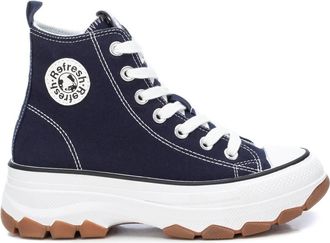Xti Refresh Collection Womens Canvas High Top Sneakers with Platform sole