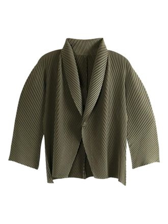 Issey Miyake Soft Fold pleated jacket - Green