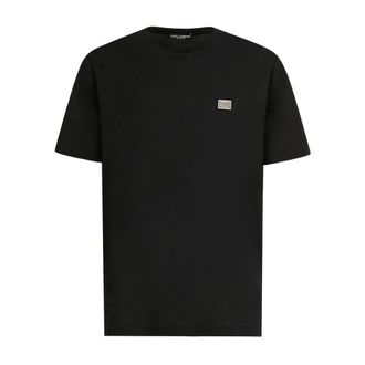 Dolce & Gabbana T-Shirts, male, Black, S, Casual Cotton T-Shirt in Black