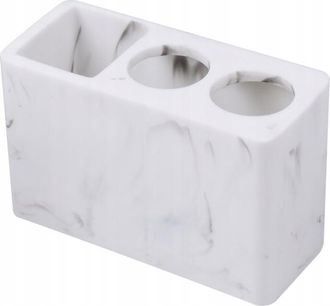 OEM Soporte Cepillo Dientes Pasta Resina Blanco Ba&ntilde;o