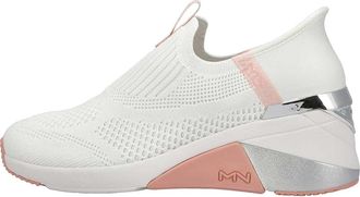 Skechers Womens A-Wedge-Crecent Hands Free Slip-ins Trainers, Chewing Gum White, 3 UK