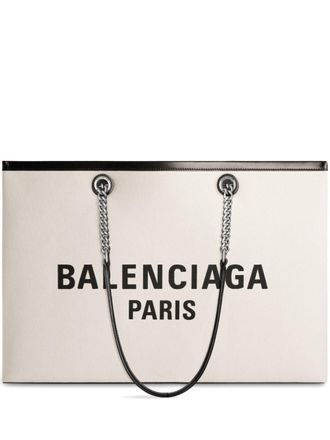Balenciaga Borsa tote Duty Free grande - Bianco