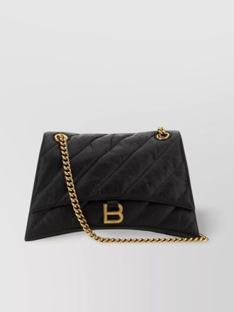 Balenciaga crush medium leather shoulder bag