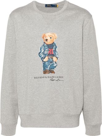 Polo Ralph Lauren Polo Bear fleece sweatshirt - men - Recycled Polyester/Cotton - M - Grey