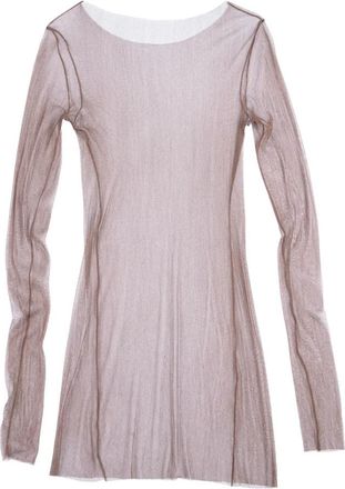 Cortana t de tul- top chocolat- - Dames - Longsleeves - Bruin - S - Tule - Tops