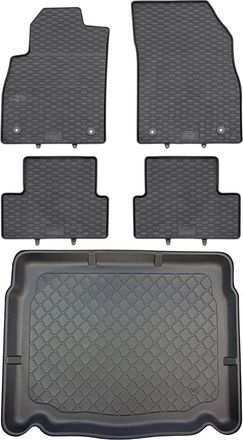 OEM Opel Astra Iv J Hatchback De 10.2009 A 10.2015 Set - Alfombrillas De Goma Para Coche + Alfombrilla Para Maletero